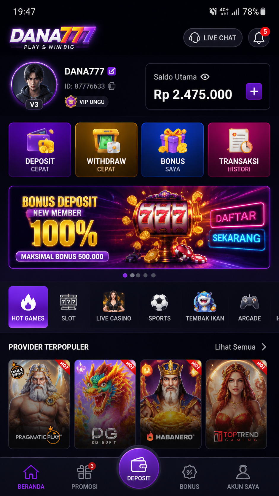 Screenshot 3 dana777